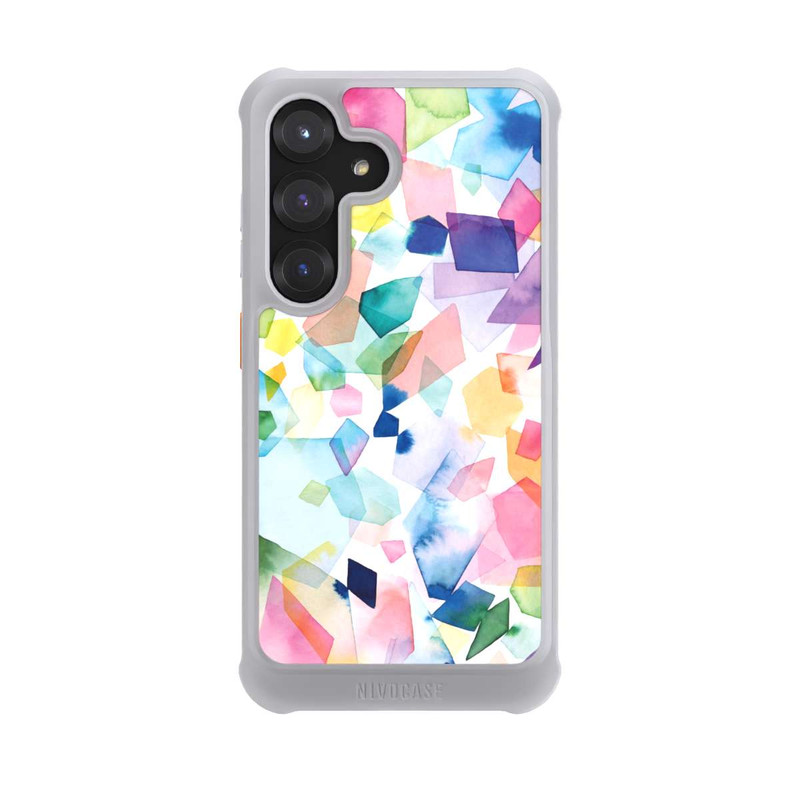 Galaxy S25 NIVOmax Bunte Aquarelledelsteine ​​und Diamanten
