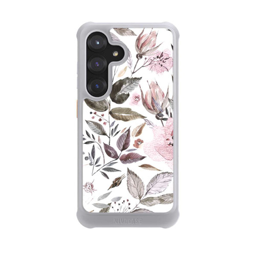Samsung Galaxy S25 NIVOmax Aquarelle Fleurs Roses Brunes