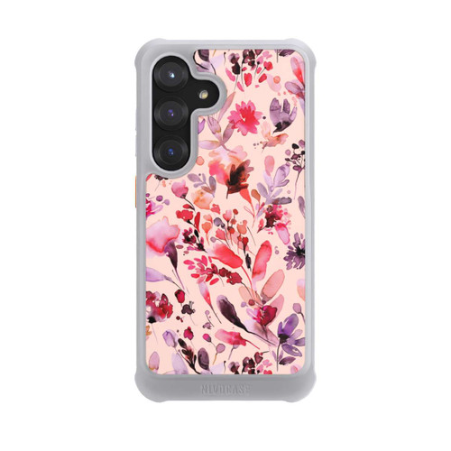 Samsung Galaxy S25 NIVOmax Künstlerische Blumen Viva Magenta