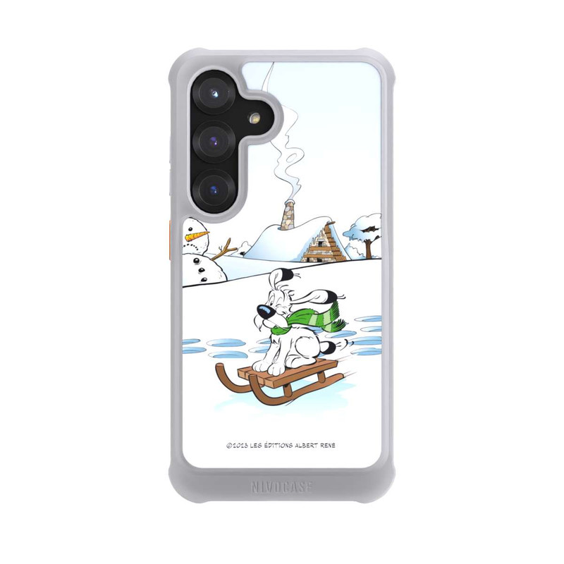 Galaxy S25 NIVOmax Idefix fährt Schlitten