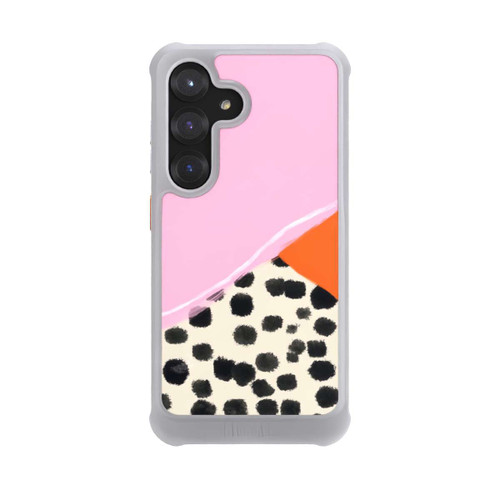 Samsung Galaxy S25 NIVOmax Rosa und Orange Gepunkteter Hintergrund