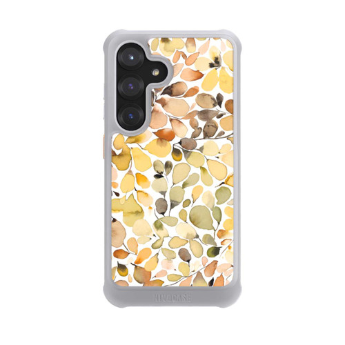 Samsung Galaxy S25 NIVOmax Eukalyptus Aquarellblätter Braun Herbst