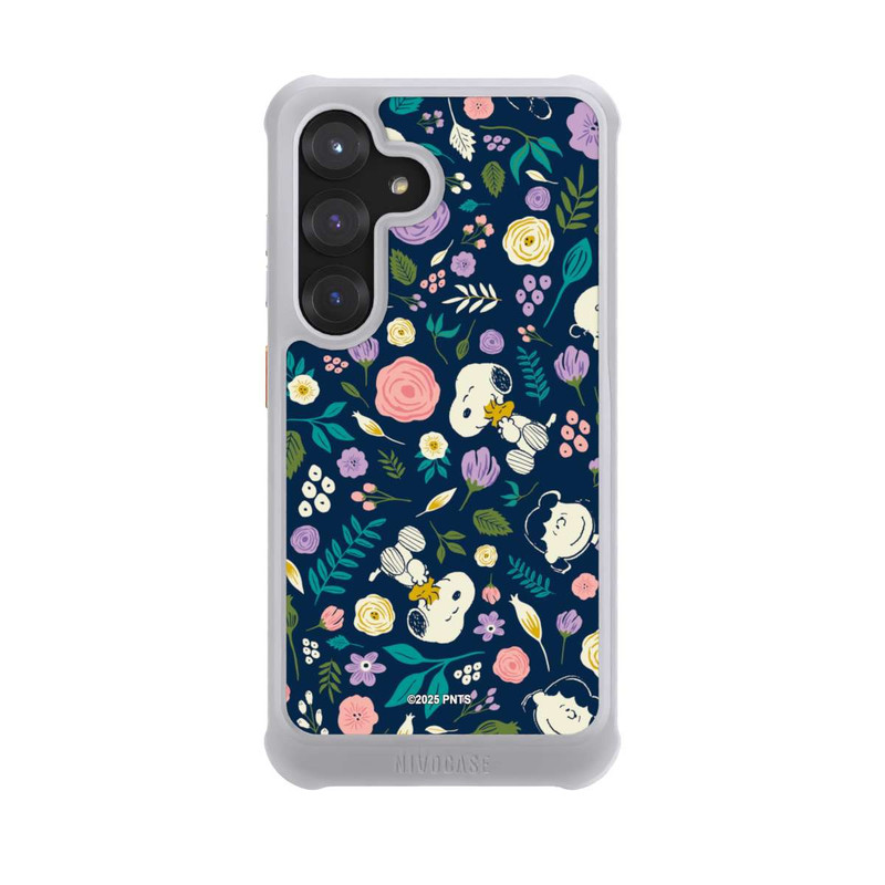 Galaxy S25 NIVOmax Peanuts Dark Flower Pattern