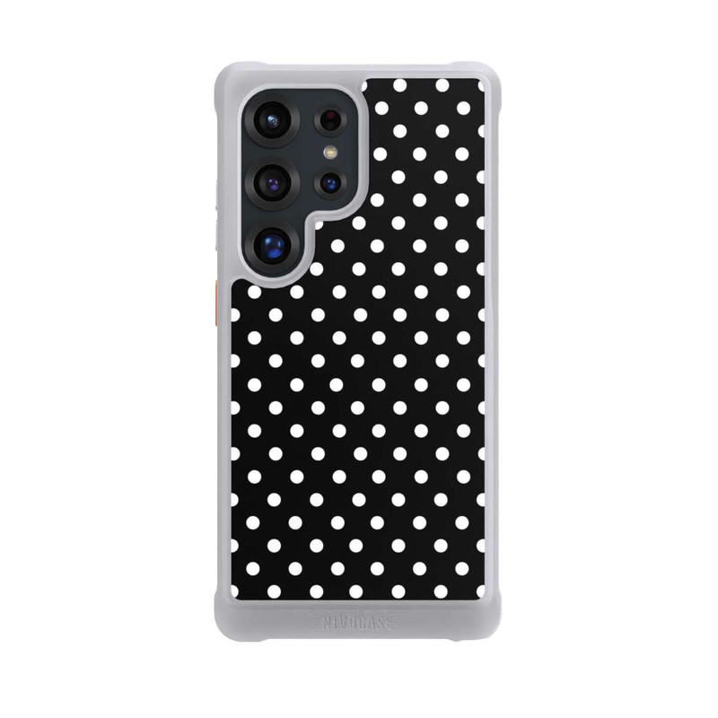 Galaxy S25 Ultra NIVOmax Confettis blancs sur fond noir