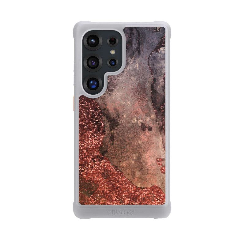 Galaxy S25 Ultra NIVOmax  Brauner Glitzer Marmorlook