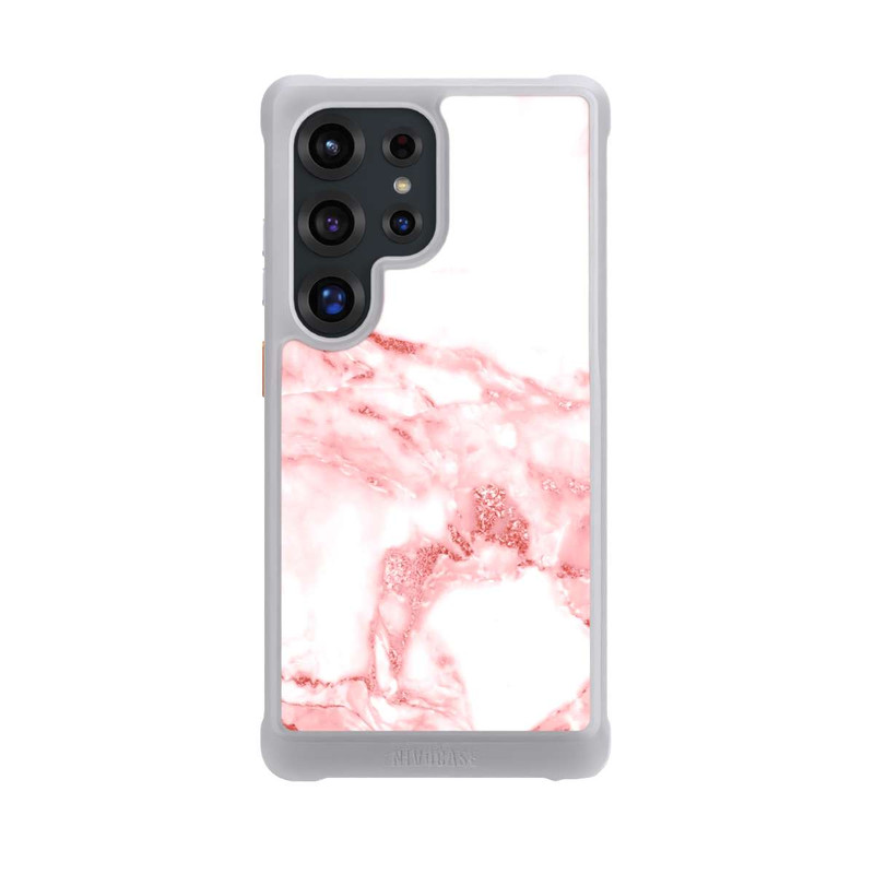 Galaxy S25 Ultra NIVOmax Pink and White Marble