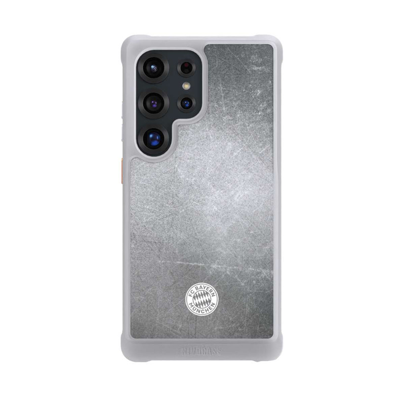 Galaxy S25 Ultra NIVOmax Classic FCB Logo Small - White on Metal Look