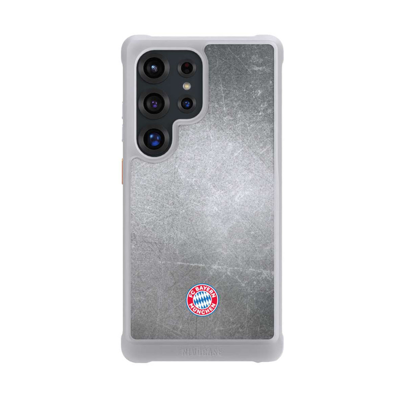 Galaxy S25 Ultra NIVOmax Logo FCB Classique Petit - Coloré sur Fond Métallique