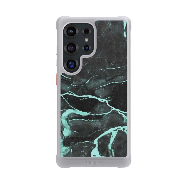 Galaxy S25 Ultra NIVOmax Grauer und blauer Marmor