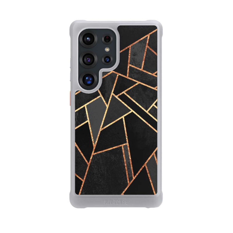 Galaxy S25 Ultra NIVOmax Schwarze Nacht Gold Druck