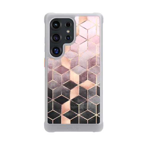 Samsung Galaxy S25 Ultra NIVOmax Pink-grauer Farbverlauf Würfel Druck