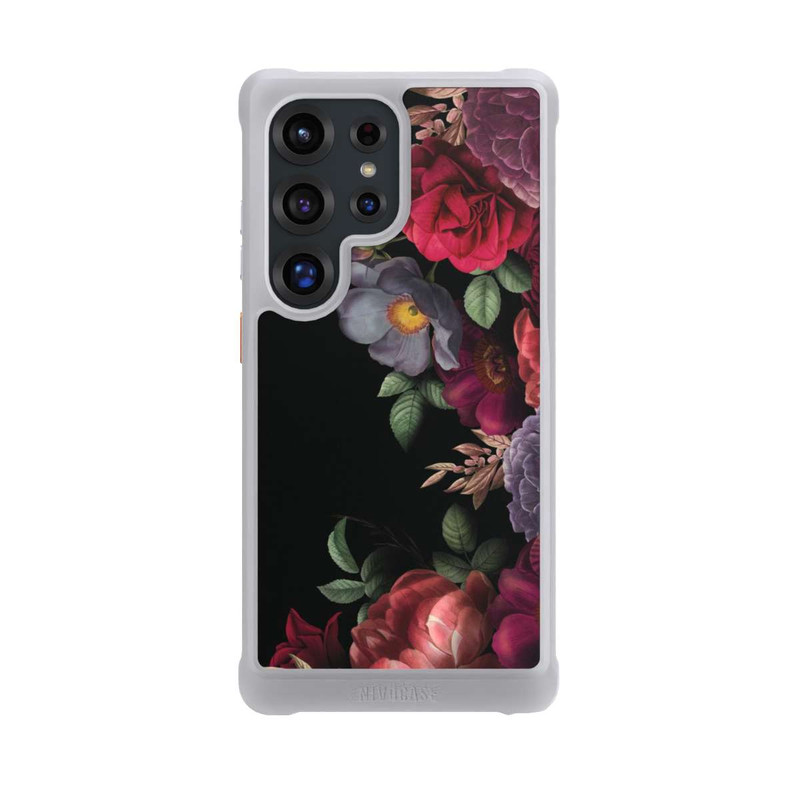 Galaxy S25 Ultra NIVOmax Fleurs sur noir