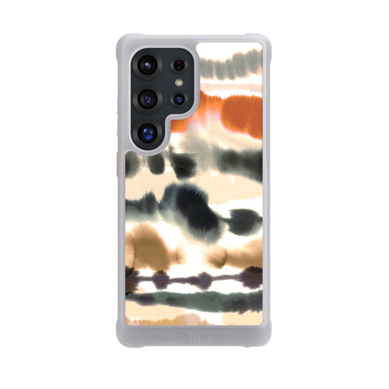 Galaxy S25 Ultra NIVOmax Soft Nautical Watercolor Lines Orange