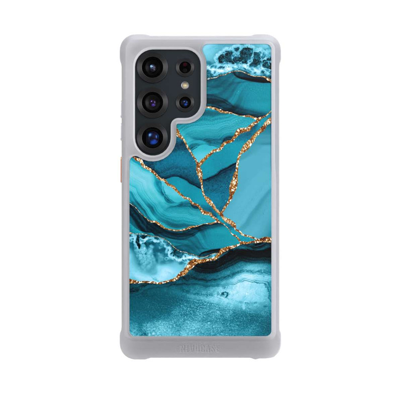 Galaxy S25 Ultra NIVOmax Eisblaue Marmor Landschaft