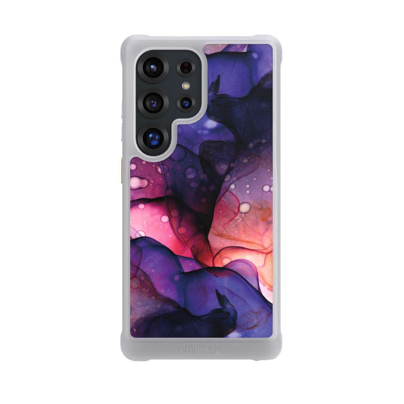 Galaxy S25 Ultra NIVOmax Flüssige Kunst Lila-Pink