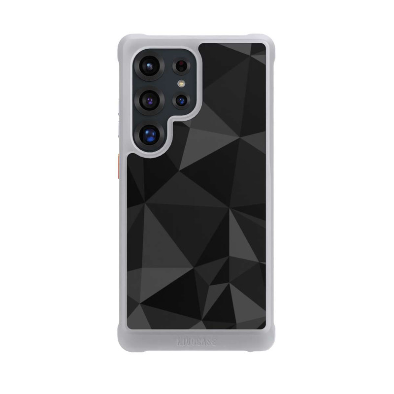 Galaxy S25 Ultra NIVOmax Polygonmuster schwarz