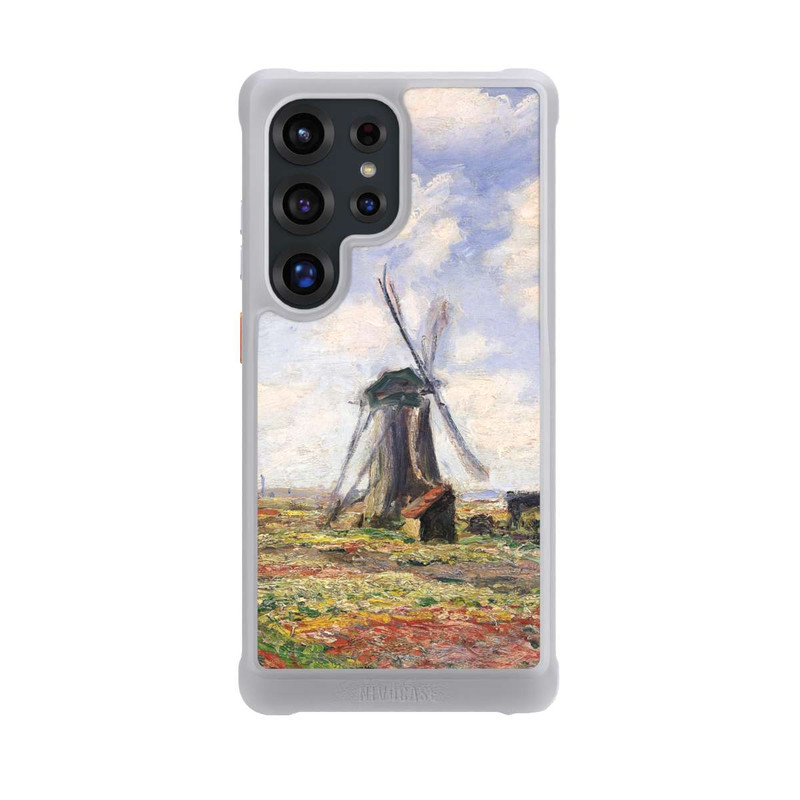 Galaxy S25 Ultra NIVOmax Tulpenfelder mit der Rijnsburger Windmühle von Claude Monet