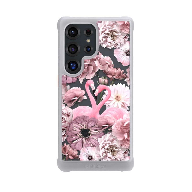 Galaxy S25 Ultra NIVOmax Flamingos in Flower Pattern