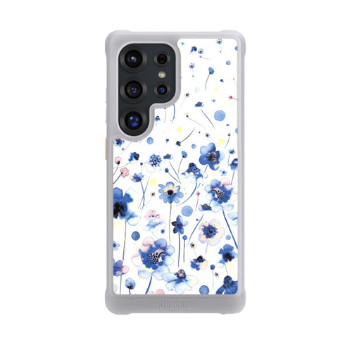 Samsung Galaxy S25 Ultra NIVOmax Watercolor Ink Blue Flowers