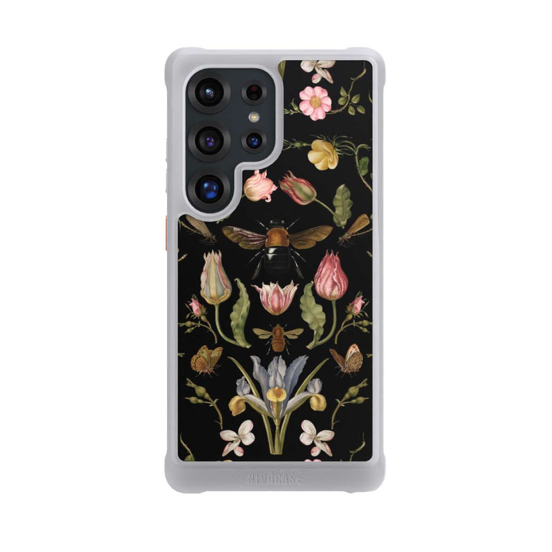 Galaxy S25 Ultra NIVOmax Wildblumen und Biene Schwarz