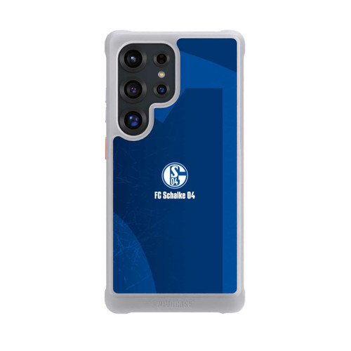 Samsung Galaxy S25 Ultra NIVOmax Schalke 04 Blauer Hintergrund Mit Logo