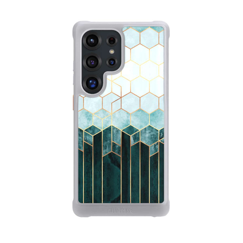 Galaxy S25 Ultra NIVOmax Blaugrüne Sechsecke