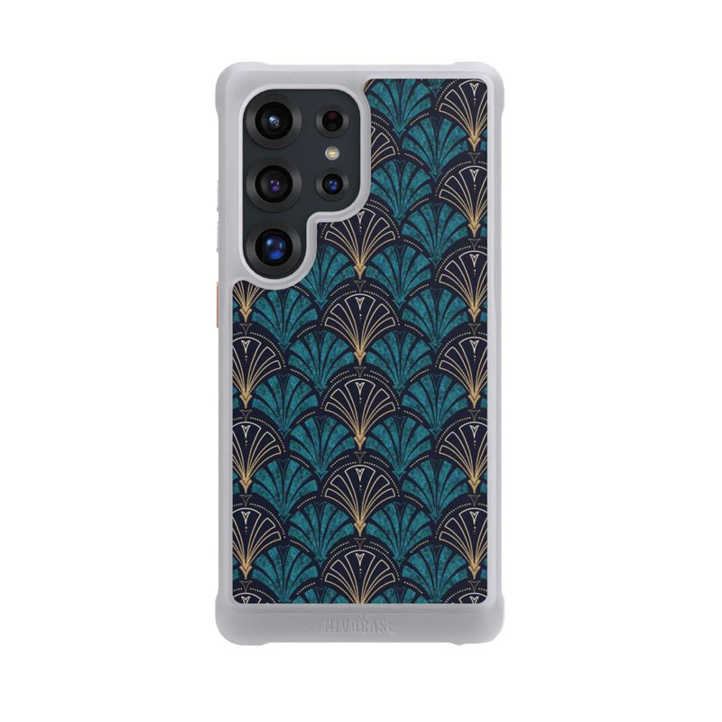 Galaxy S25 Ultra NIVOmax Art Deco Teal Gold Seamless