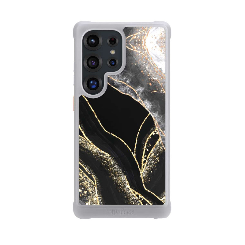 Galaxy S25 Ultra NIVOmax Dark Marble Gold