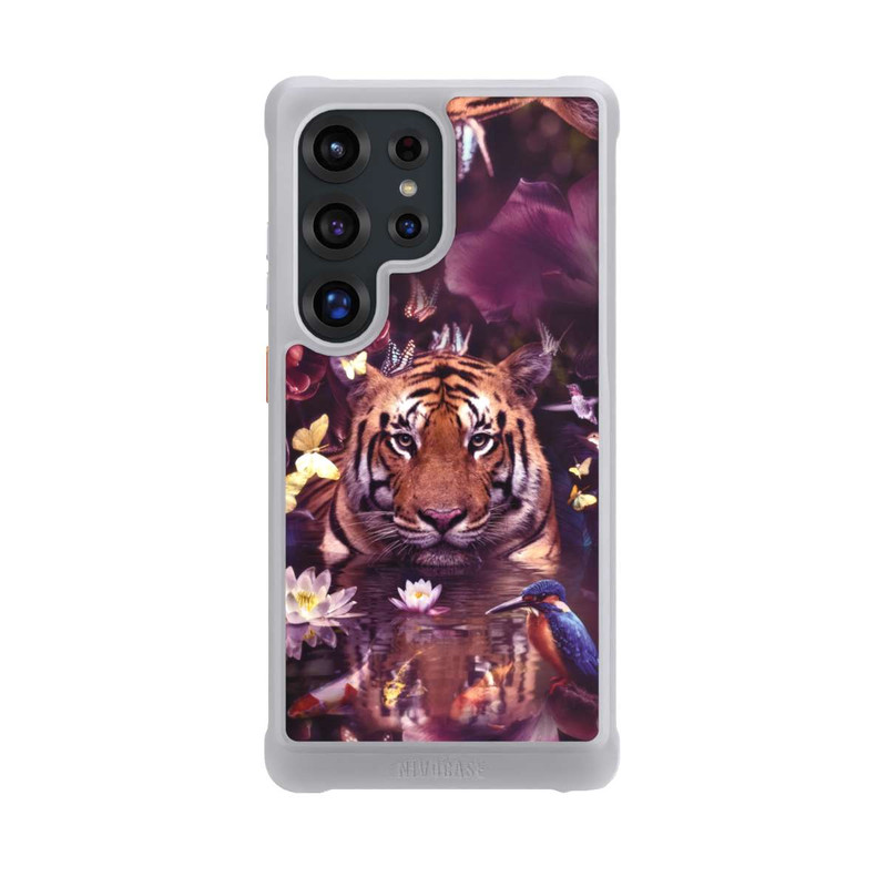 Galaxy S25 Ultra NIVOmax Tiger Blumenrahmen