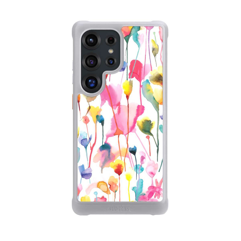Galaxy S25 Ultra NIVOmax Aquarell Wildblumen bunt