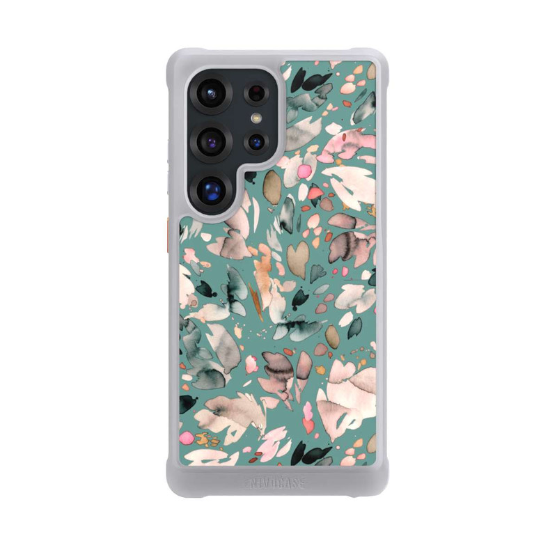 Galaxy S25 Ultra NIVOmax Abstrakte Blumenblätter grün