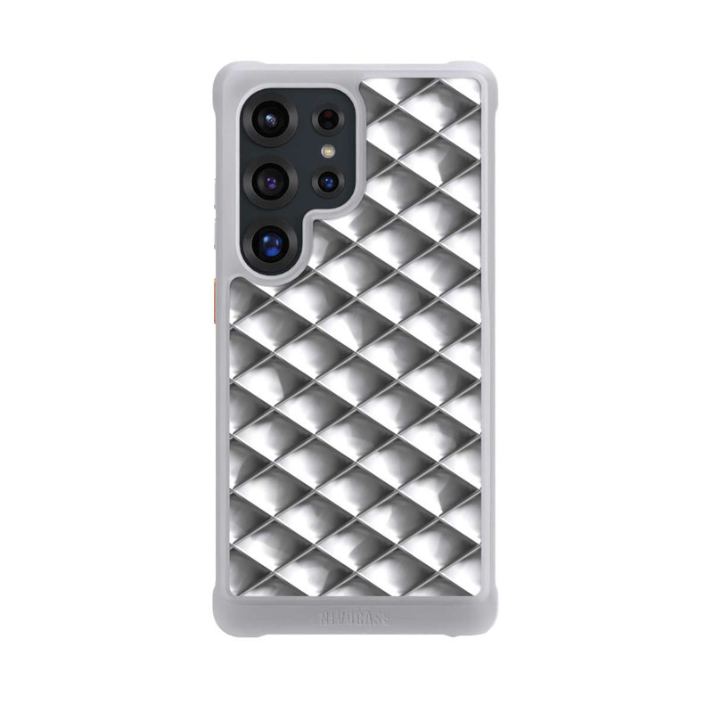 Galaxy S25 Ultra NIVOmax Glamour Silver Squares