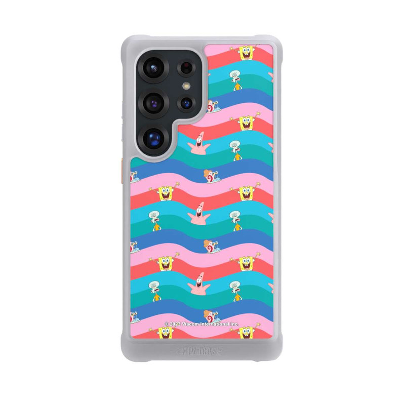 Galaxy S25 Ultra NIVOmax Spongebob Freunde Bunte Wellen