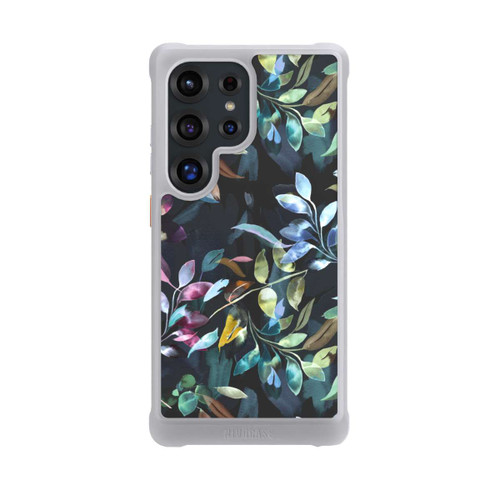 Samsung Galaxy S25 Ultra NIVOmax Mystische Aquarellblätter schwarz