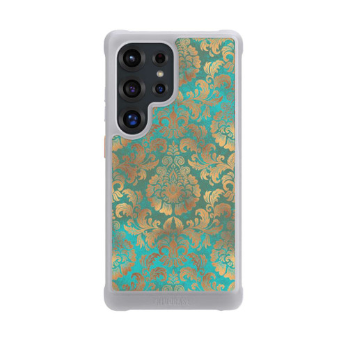 Samsung Galaxy S25 Ultra NIVOmax Damask Wallpaper Turquoise