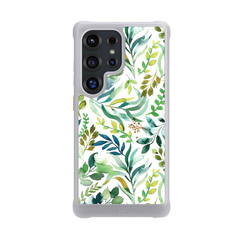 Galaxy S25 Ultra NIVOmax Aquarell Palmenblätter Botanisch Grün