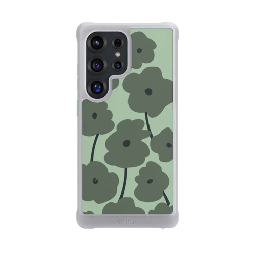 Samsung Galaxy S25 Ultra NIVOmax Fleurs Minimalistes Vertes