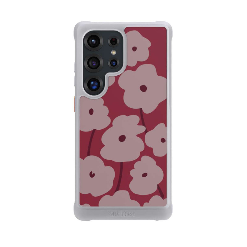 Galaxy S25 Ultra NIVOmax Minimalistische Blumen Bordeaux