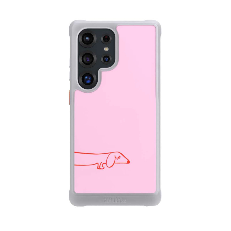 Galaxy S25 Ultra NIVOmax Dachshund Illustration Pink