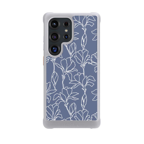 Samsung Galaxy S25 Ultra NIVOmax Flower Silhouettes on Blue