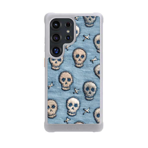 Samsung Galaxy S25 Ultra NIVOmax Skulls on Jeans Pattern