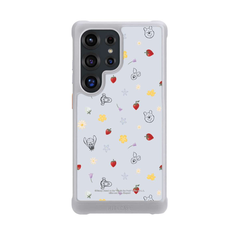 Galaxy S25 Ultra NIVOmax Winnie Puuh und Freunde Erdbeer Muster Blau