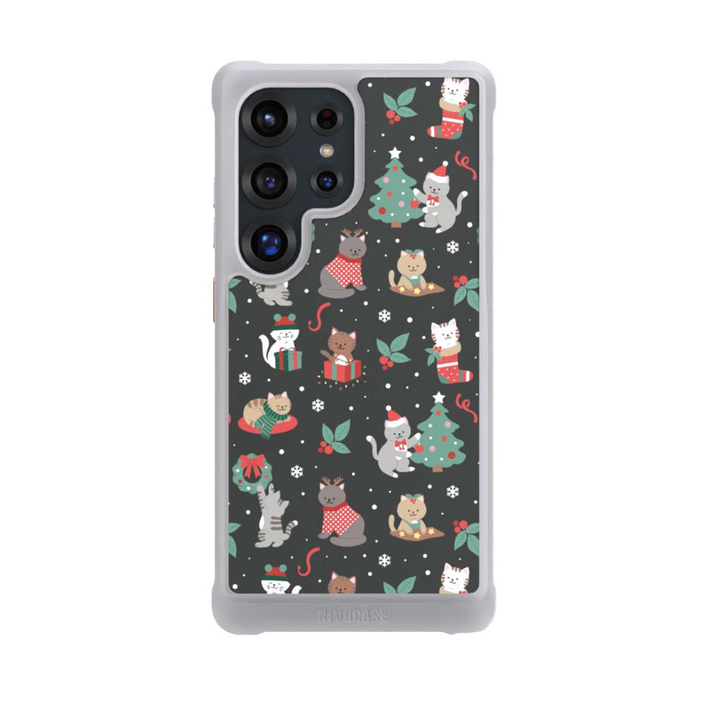Galaxy S25 Ultra NIVOmax Weihnachtliche Kätzchen