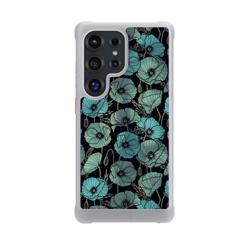 Galaxy S25 Ultra NIVOmax Summer Poppies Green