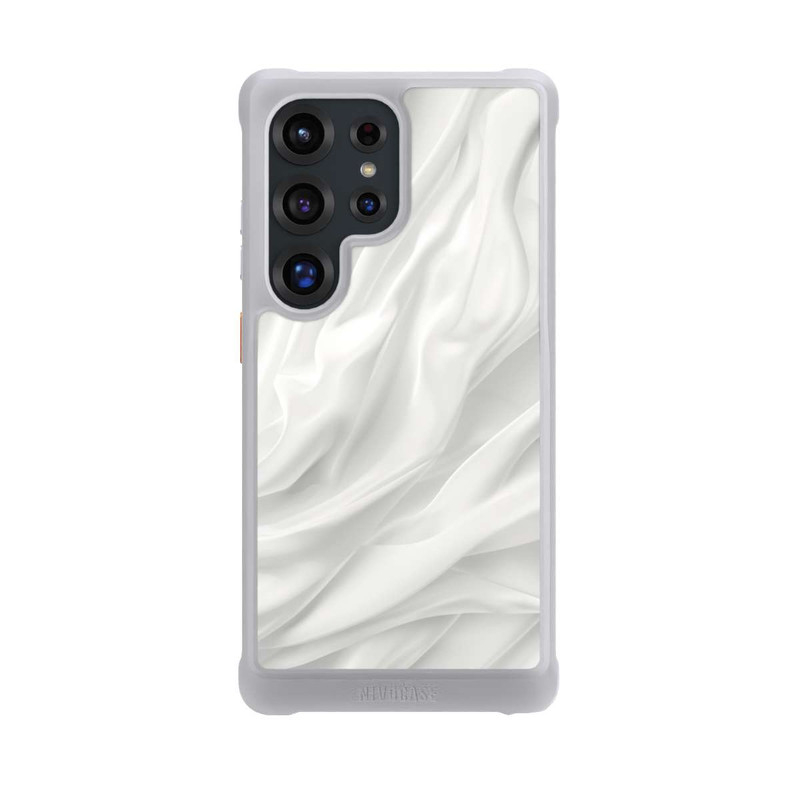 Galaxy S25 Ultra NIVOmax Weiße Seidenmatte Textur mit KI