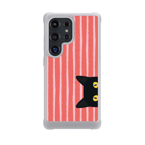 Samsung Galaxy S25 Ultra NIVOmax Schwarze Katze Gestreift Orange