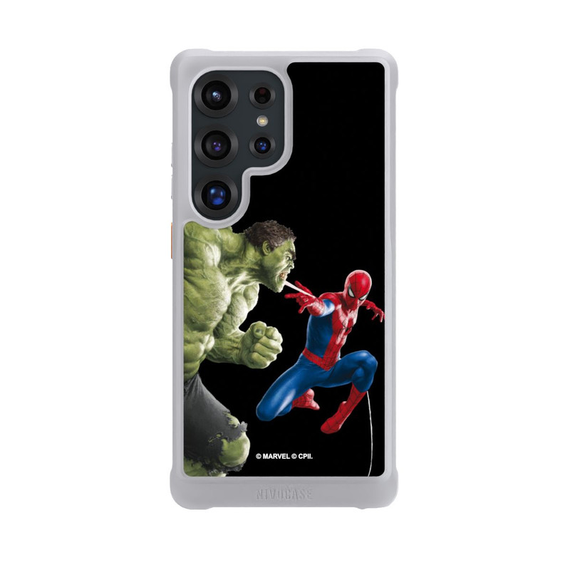 Galaxy S25 Ultra NIVOmax Spider-Man fights Hulk