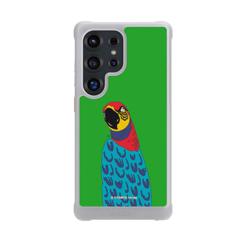 Samsung Galaxy S25 Ultra NIVOmax Drei Fragezeichen und der Super-Papagei