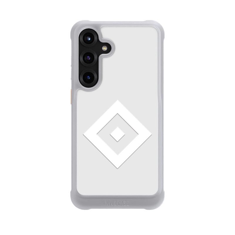 Galaxy S25 + NIVOmax Rauten Logo auf HSV Grau