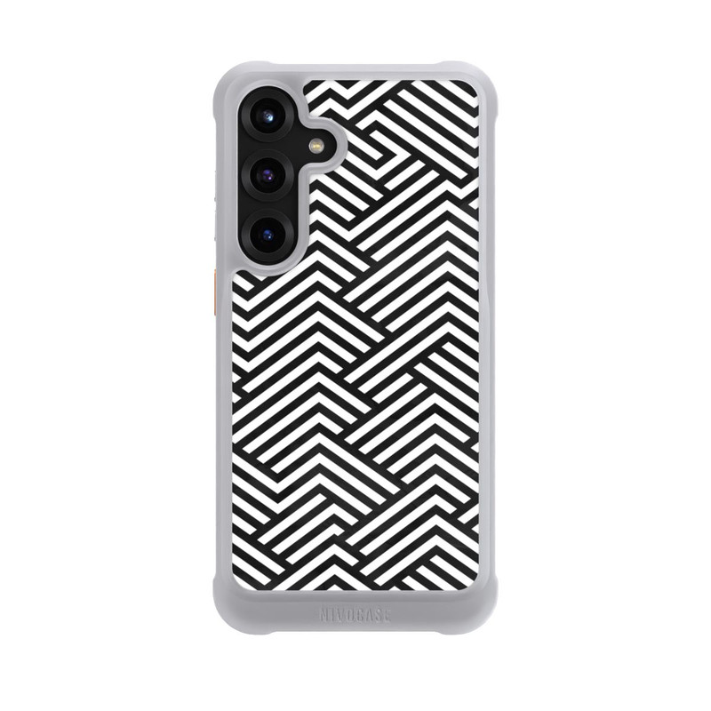 Galaxy S25 + NIVOmax Schwarz und Weiß ZigZag
